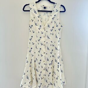 Universal Thread Cream and Blue Sleeveless Sundress